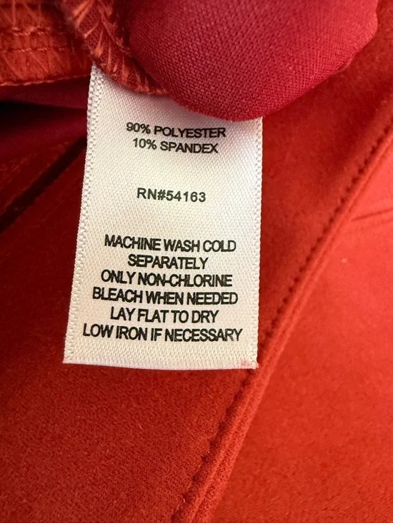 Andrew Marc Faux Suede Pencil Skirt - Rust Orange - Size Medium - Picture 7 of 7